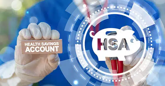 HSA Health Savings Account Concept. Financial Medical Investment and Save Money.